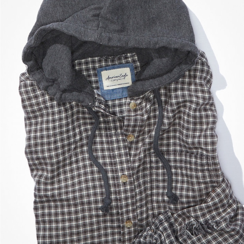 American Eagle Cropped Flannel
